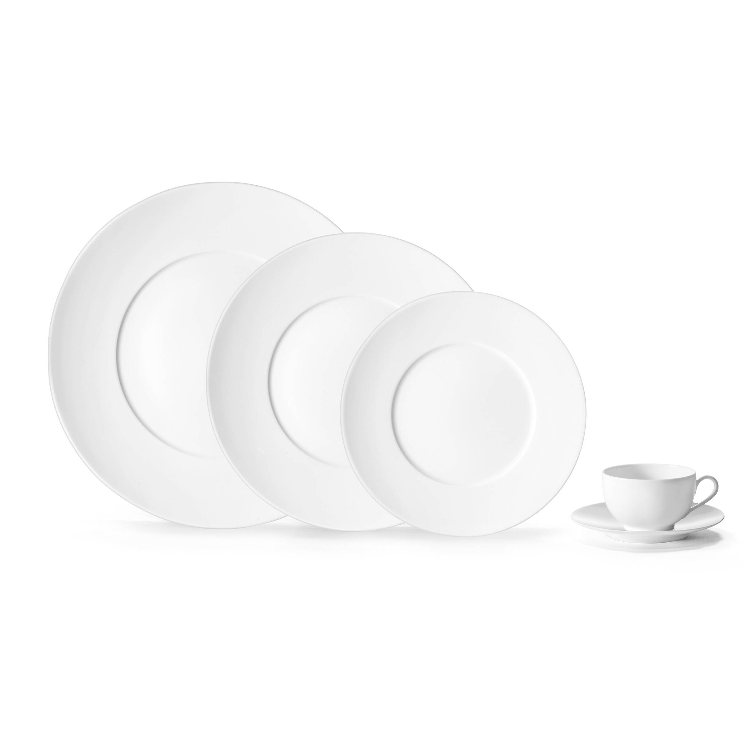 Envie Blanc - 6 tasses et soucoupes café